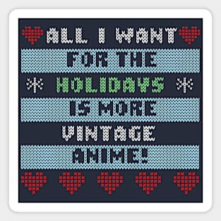 Vintage Anime Holiday Sweater Magnet